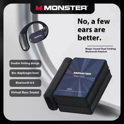 MONSTER AC530 Wireless Earphones Bone Conduction Ear Hanging Non in Ear Double Folding Ergonomics Bluetooth Sports Earphones