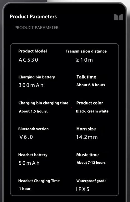 MONSTER AC530 Wireless Earphones Bone Conduction Ear Hanging Non in Ear Double Folding Ergonomics Bluetooth Sports Earphones