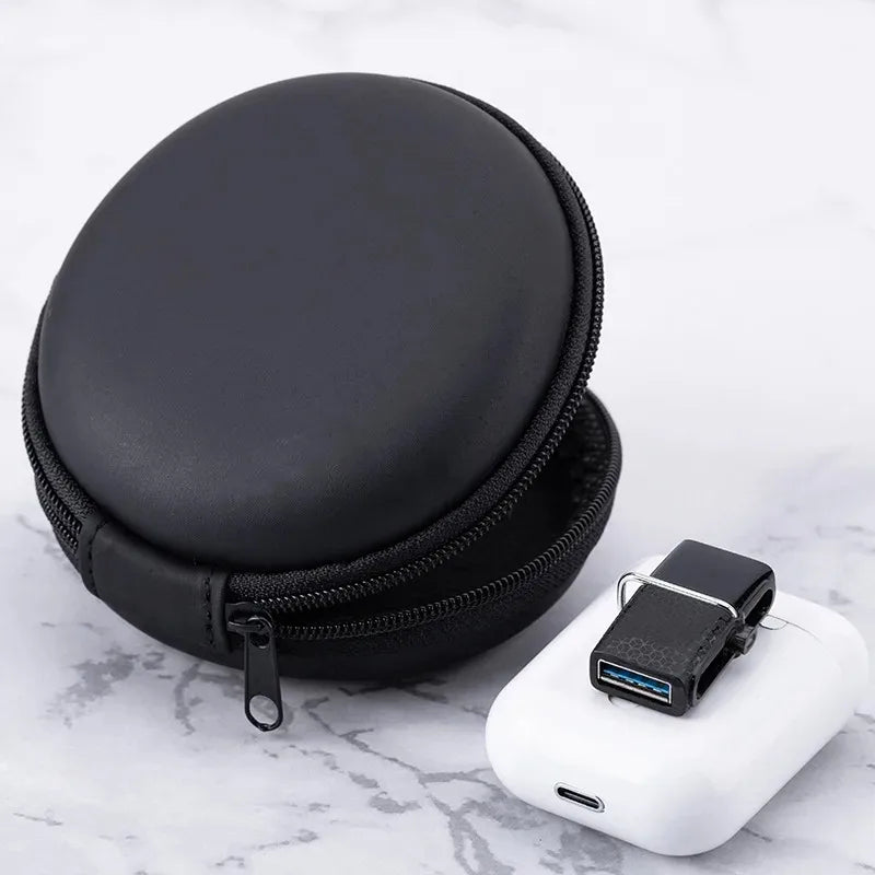 Earphone Holder Case Storage Carrying Hard Bag Box Case For Earphone Headphone Accessories Earbuds memory Card USB Cable