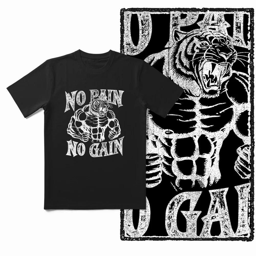 Coolmind YG Fitness Gym Cotton exclusive graphic Men's T-shirt 100% cotton large size fresh black men's new style T-shirt