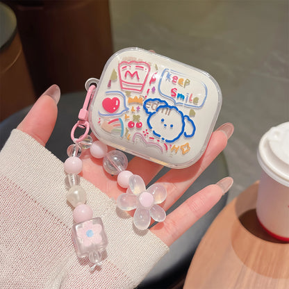 3D Cartoon Transparent For Redmi Buds 6 7S Case Cute Puppy Earphone Shockproof Soft Shell Protective Sleeve Cover