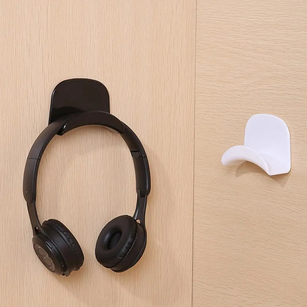 Punch-free Head-mounted Headphone Bracket Storage Hook Dormitory Wall-mounted Computer Headset Holder Earphone Display Stand