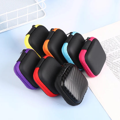Mini Square EVA Earphone Protective Box Digital Charger Headphone Storage Bag USB Data Cable Organizer Carrying Pouch
