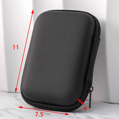Mini Square EVA Earphone Protective Box Digital Charger Headphone Storage Bag USB Data Cable Organizer Carrying Pouch