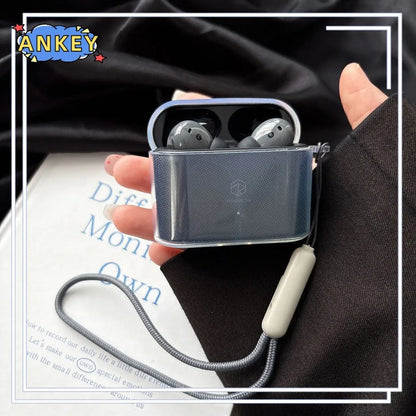 for ROSESELSA Earfree i5 Case Soft Clear TPU Shockproof Protective Cover Accessories with Lanyard