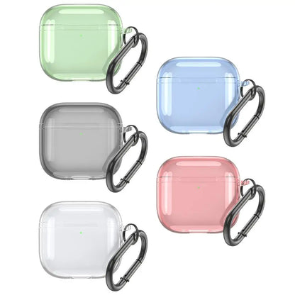 Transparent Case for AirPods 4 Wireless Bluetooth Earphone Soft TPU Clear Protective Cover with Hook for Air Pods 4 Accessories