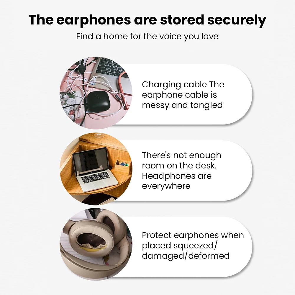 Desktop Aluminium Alloy Aluminium for-Bluetooth Headset Stand Holder Headphone Rack Mount Hanger wired Earphone Gamer Hanger PC