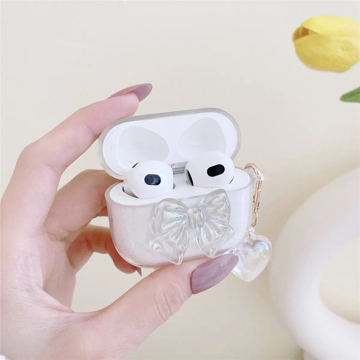 Buttery Soft Case with Keychain For AirPods 4 Airpods 3 2 1 pro 2nd Wireless Earphone Accessories Headphone Box Cover