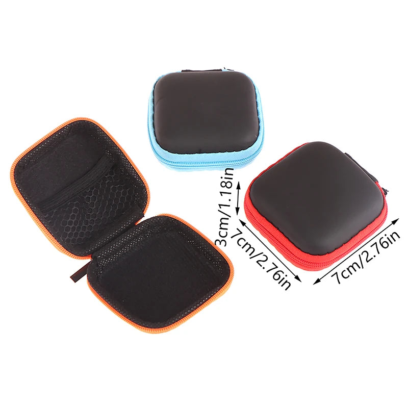 Mini Square EVA Earphone Protective Box Digital Charger Headphone Storage Bag USB Data Cable Organizer Carrying Pouch