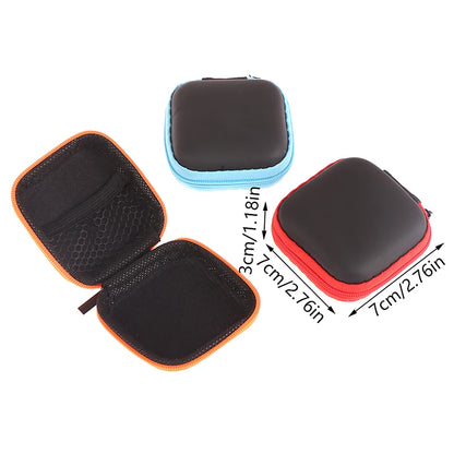 Mini Square EVA Earphone Protective Box Digital Charger Headphone Storage Bag USB Data Cable Organizer Carrying Pouch
