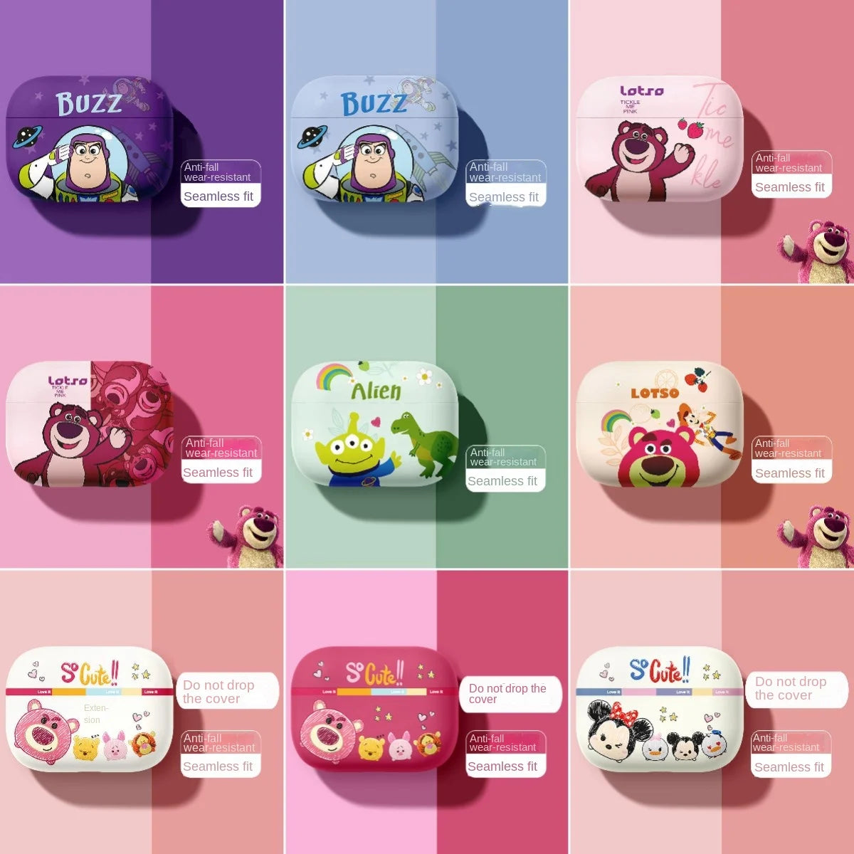 Cover for Apple AirPods 1 2 3 3rd Case for AirPods Pro Case Cute Cartoon Disney Anime Air Pords Pro2 Earphone Case Accessories