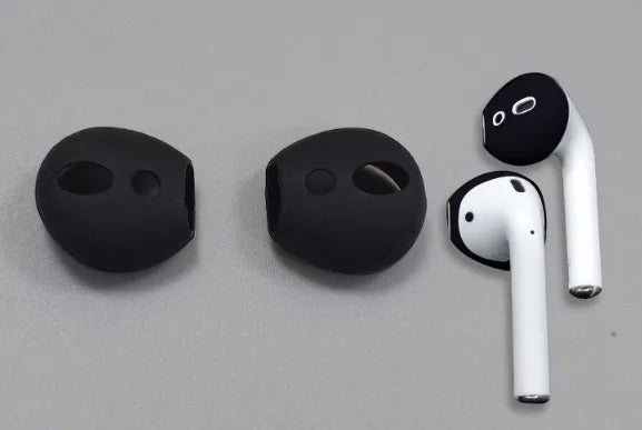 4 Pairs Soft Silicone Ear Tips,Anti-slip Ultrathin Ear Buds Replacement Covers Ear Gels for Apple Airpods 1 2 Earphone Eartips