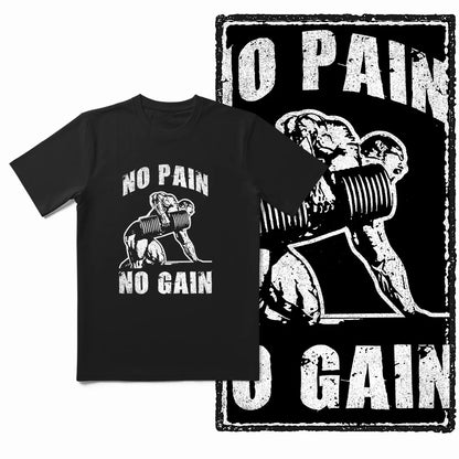Coolmind YG Fitness Gym Cotton exclusive graphic Men's T-shirt 100% cotton large size fresh black men's new style T-shirt