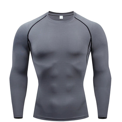 Men's T-shirt Running Sport T Shirt Men Compression Fitness Top Tee Quick Dry Tight Training Gym Sport Running Shirts Men Jersey