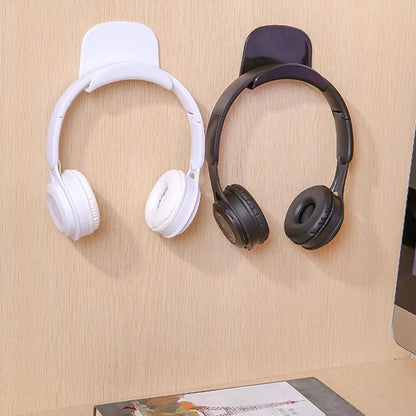 Punch-free Head-mounted Headphone Bracket Storage Hook Dormitory Wall-mounted Computer Headset Holder Earphone Display Stand