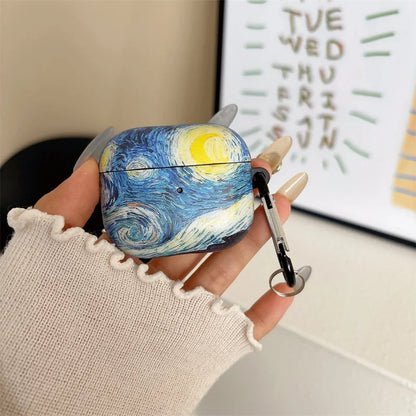 Van Gogh Oil Painting Case for AirPods 4 Cover Headphone Earphone Charging Bag Para AirPod 2 3 4 Pro Air Pods Aesthetic Designer