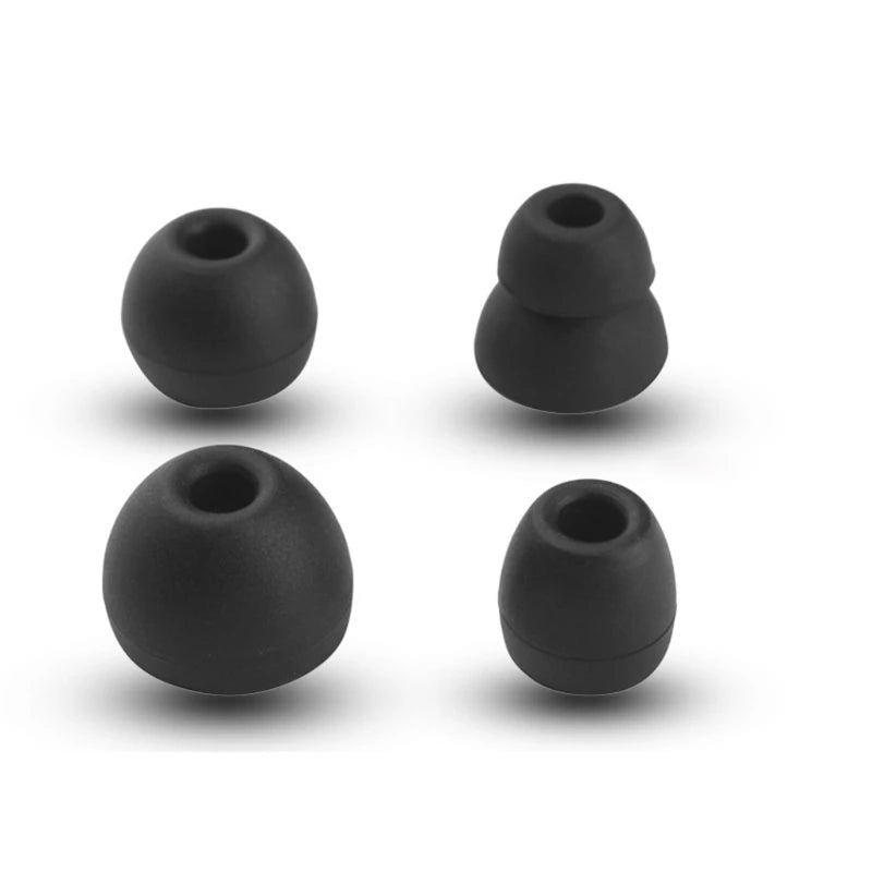 4Pairs Soft Silicone Earbuds Earphone Tips Earplug Cover for Beats Flex / Beats X / Powerbeats Pro Headphone Eartips replacement