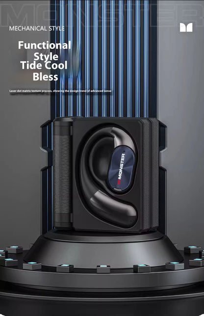 MONSTER AC530 Wireless Earphones Bone Conduction Ear Hanging Non in Ear Double Folding Ergonomics Bluetooth Sports Earphones