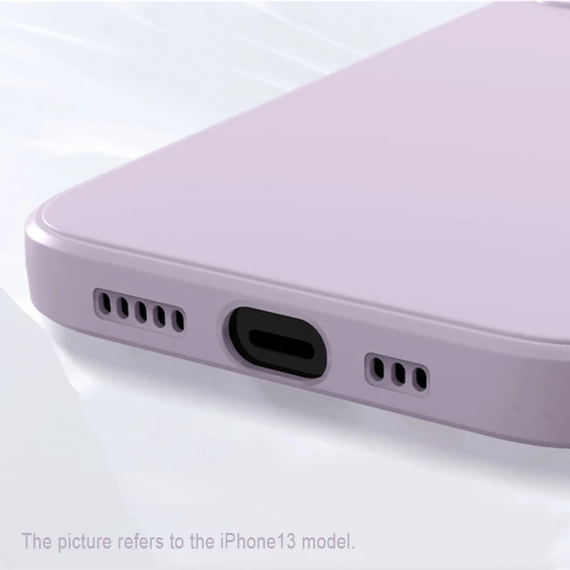 For iPhone 17 Pro Case Liquid Silicone Plain Case For iPhone 17 Pro Air Cover TPU Anti-drop Protect For iPhone 17 Pro Max Cover