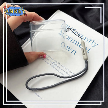 for ROSESELSA Earfree i5 Case Soft Clear TPU Shockproof Protective Cover Accessories with Lanyard