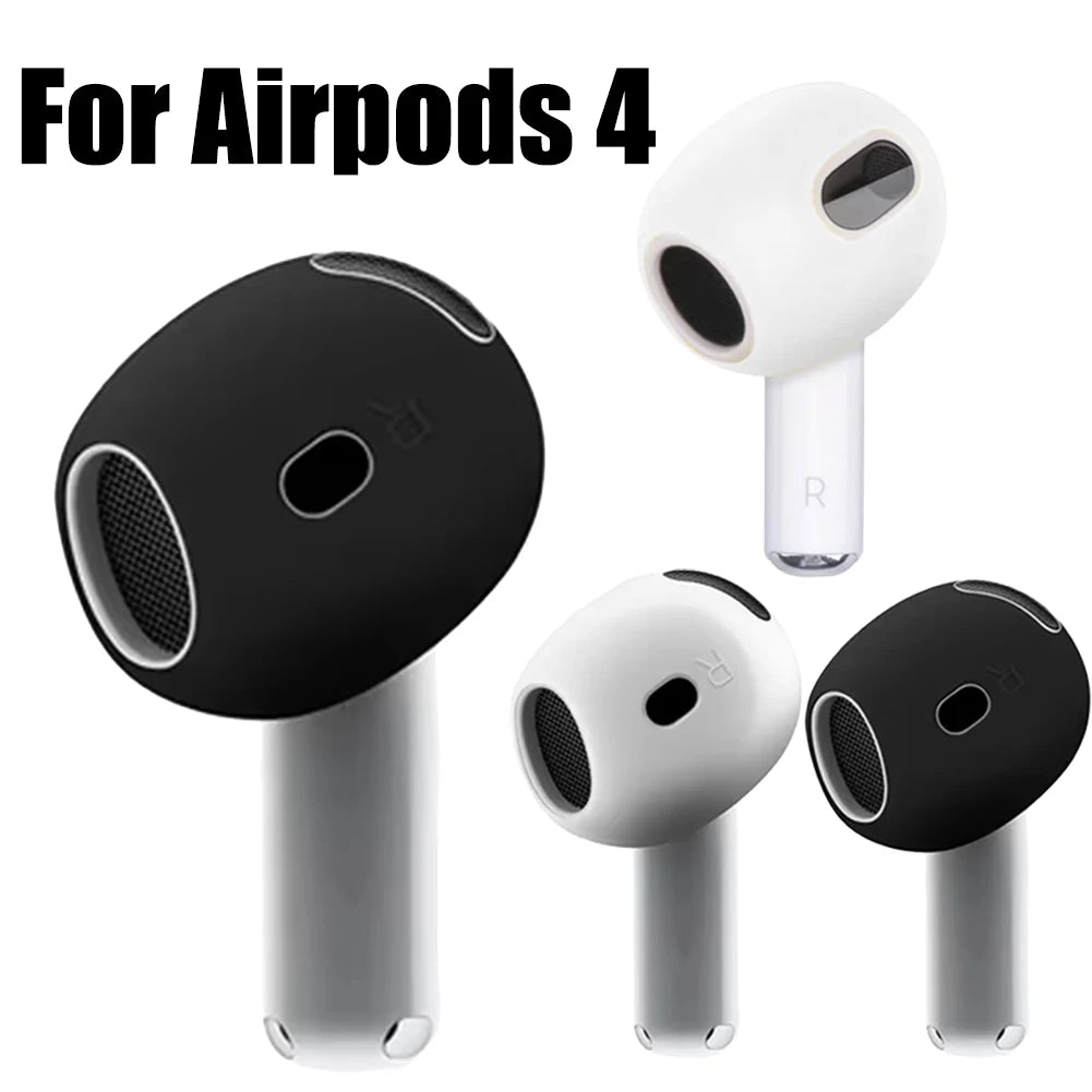 Anti-Slip Ear Covers Eartips for Apple AirPods 4 Replacement Ultra Thin Earbuds Cover Earphone Skin for AirPods 4 Accessories