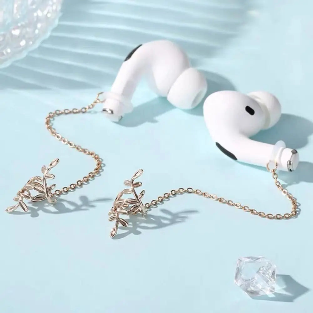 For Bluetooth Earphones New Fashion Stainless Steel Anti-Lost Earrings Wireless Earphone Clip Holder Earphone Accessories