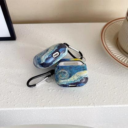 Van Gogh Oil Painting Case for AirPods 4 Cover Headphone Earphone Charging Bag Para AirPod 2 3 4 Pro Air Pods Aesthetic Designer