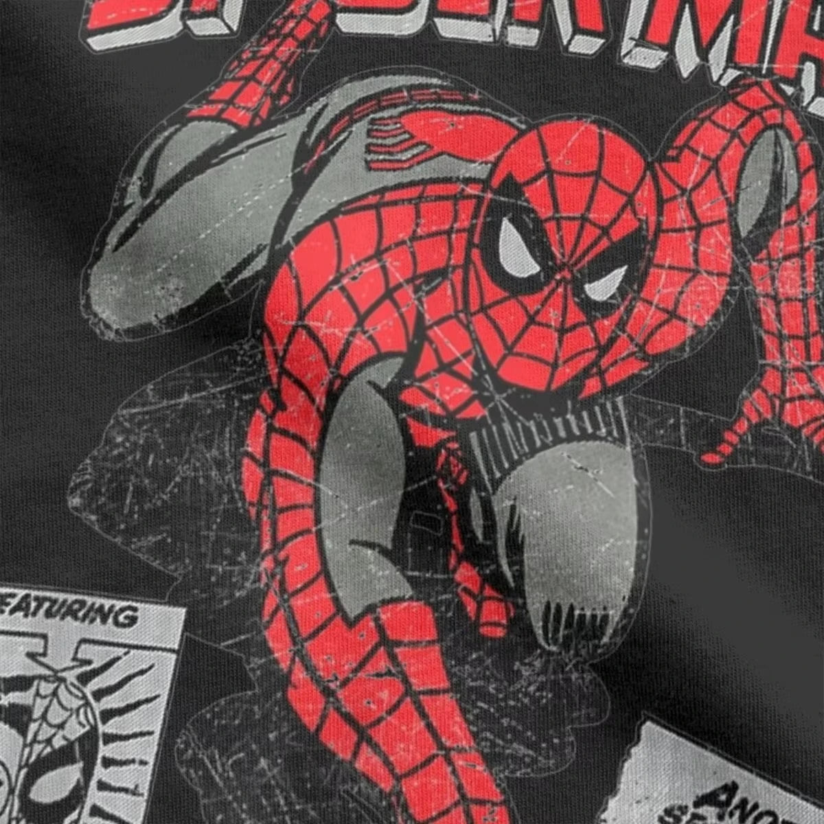 Spider-man Spiderman Movie Retro Comic Men T Shirts Creative Tees Round Neck Women T-Shirt Cotton Birthday Present Tops Clothing
