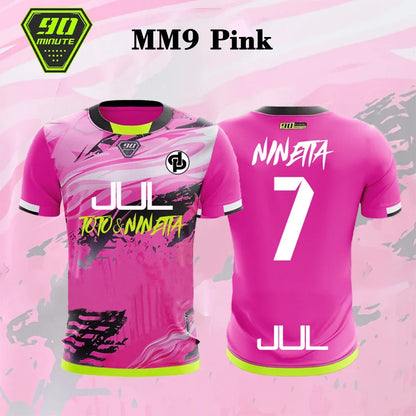 90-minute MM9 JUL Football Jersey 3D Print Sports Quick-dry Breathable Men T-shirt Outdoor Street Fitness Training Short-sleeve