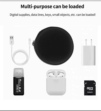 Earphone Case EVA Hard Shell Headset Protective Box Travel Headphone Carrying Bag for Wireless Bluetooth Headphone Storage Bag