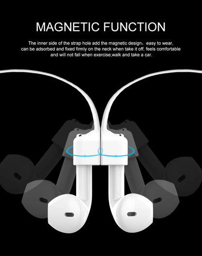 Magnetic Anti-Lost Silicone Earphone Neck Rope For AirPods 1 2 3 Pro Wireless Bluetooth Headphone Neck Strap Cord String Lanyard