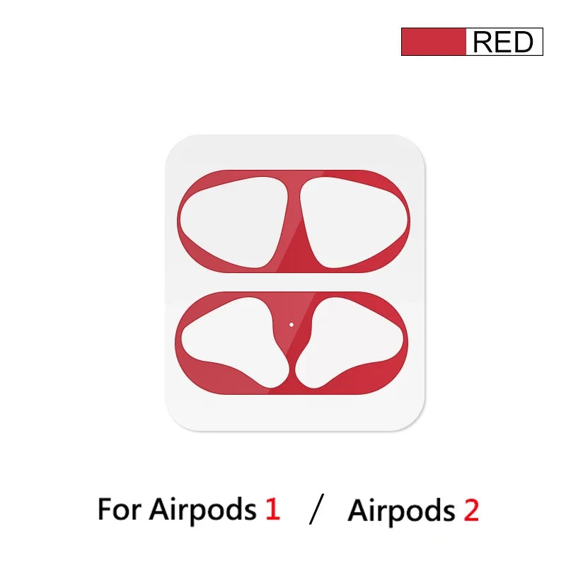 Dust-proof Scratchproof Sticker For AirPods 1 2 Sticker Dust Guard Protective Earphone Film For Apple AirPods 2 1 Cover Stickers