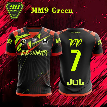 90-minute MM9 JUL Football Jersey 3D Print Sports Quick-dry Breathable Men T-shirt Outdoor Street Fitness Training Short-sleeve