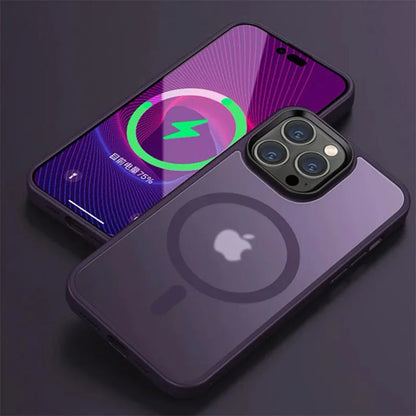Luxury Matte 16E Magnetic Phone Case For iPhone 14 16 15 Plus 11 12 13 16E 14 15 Pro Max Magsafe Shockproof Protector Hard Cover