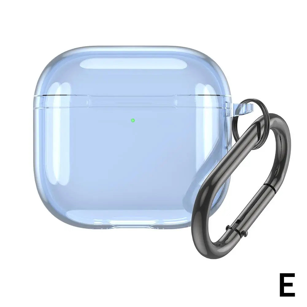 Transparent Case for AirPods 4 Wireless Bluetooth Earphone Soft TPU Clear Protective Cover with Hook for Air Pods 4 Accessories