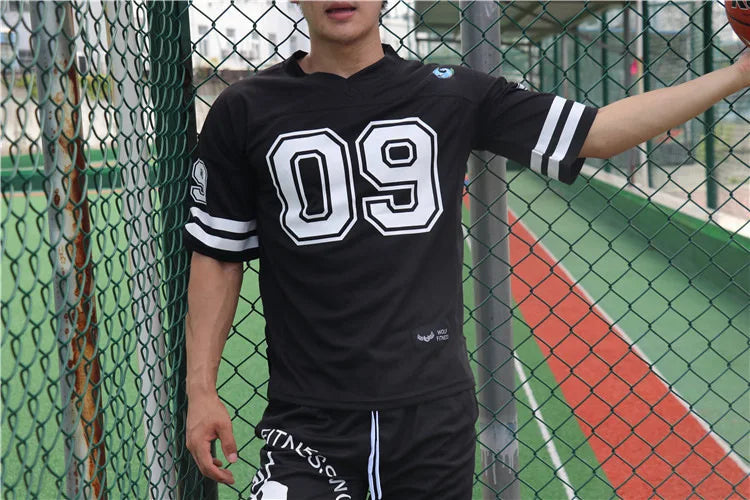 NEW Brand Men tshirt Quick Dry Breathable T-shirts men Soccer Jersey Shirt sports Loose Bodybuildi t-shirt Size M-XXL