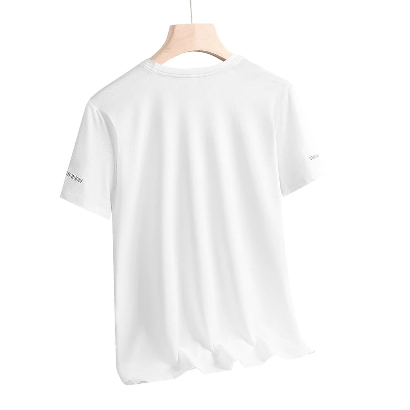 9xl Large Plus Size Quick Dry Short Sleeve T Shirt Gym Jerseys Fitness Trainer Running T-Shirt Teenager Breathable Sportswear