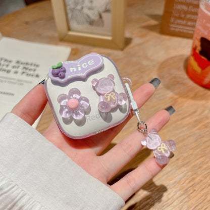 3D Cartoon Transparent For Redmi Buds 6 7S Case Cute Puppy Earphone Shockproof Soft Shell Protective Sleeve Cover