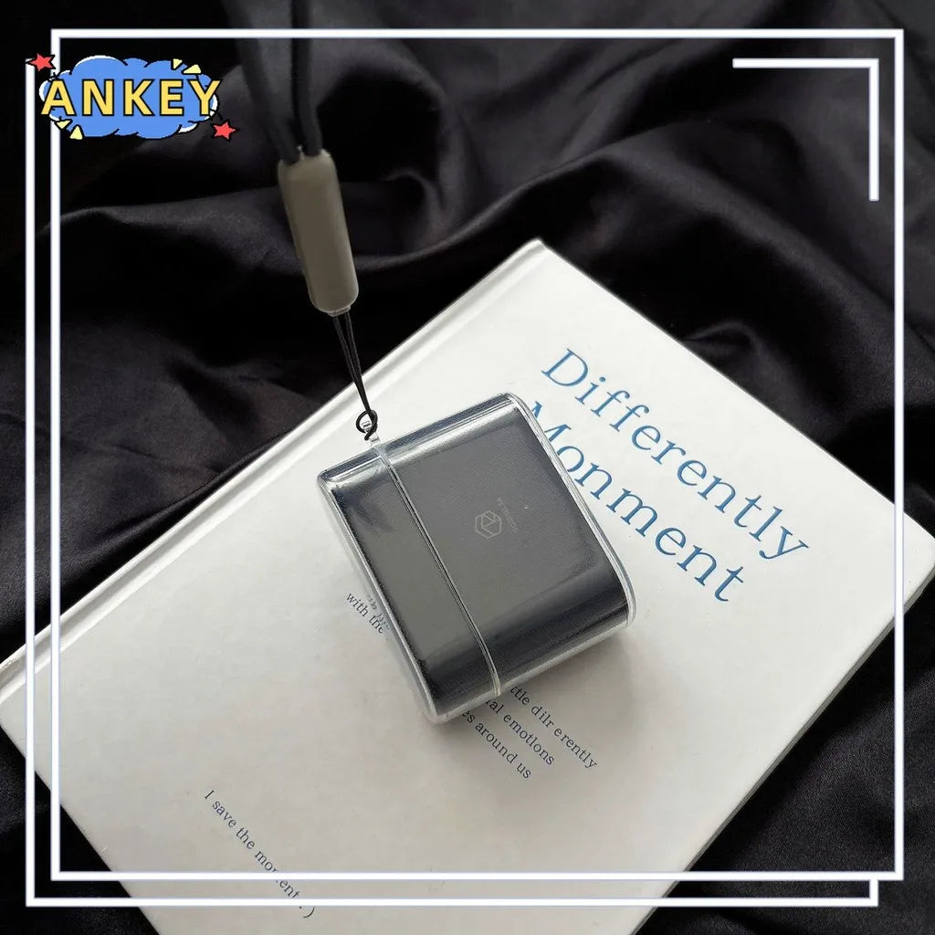 for ROSESELSA Earfree i5 Case Soft Clear TPU Shockproof Protective Cover Accessories with Lanyard