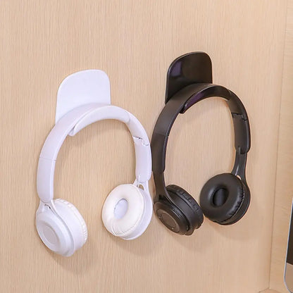 Punch-free Head-mounted Headphone Bracket Storage Hook Dormitory Wall-mounted Computer Headset Holder Earphone Display Stand