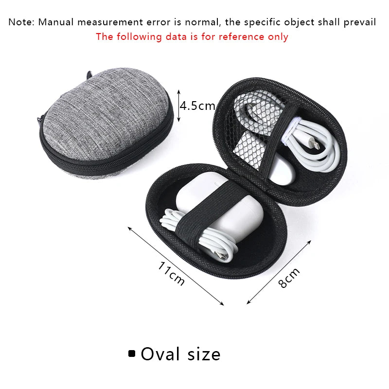 Mini Square EVA Earphone Protective Box Digital Charger Headphone Storage Bag USB Data Cable Organizer Carrying Pouch