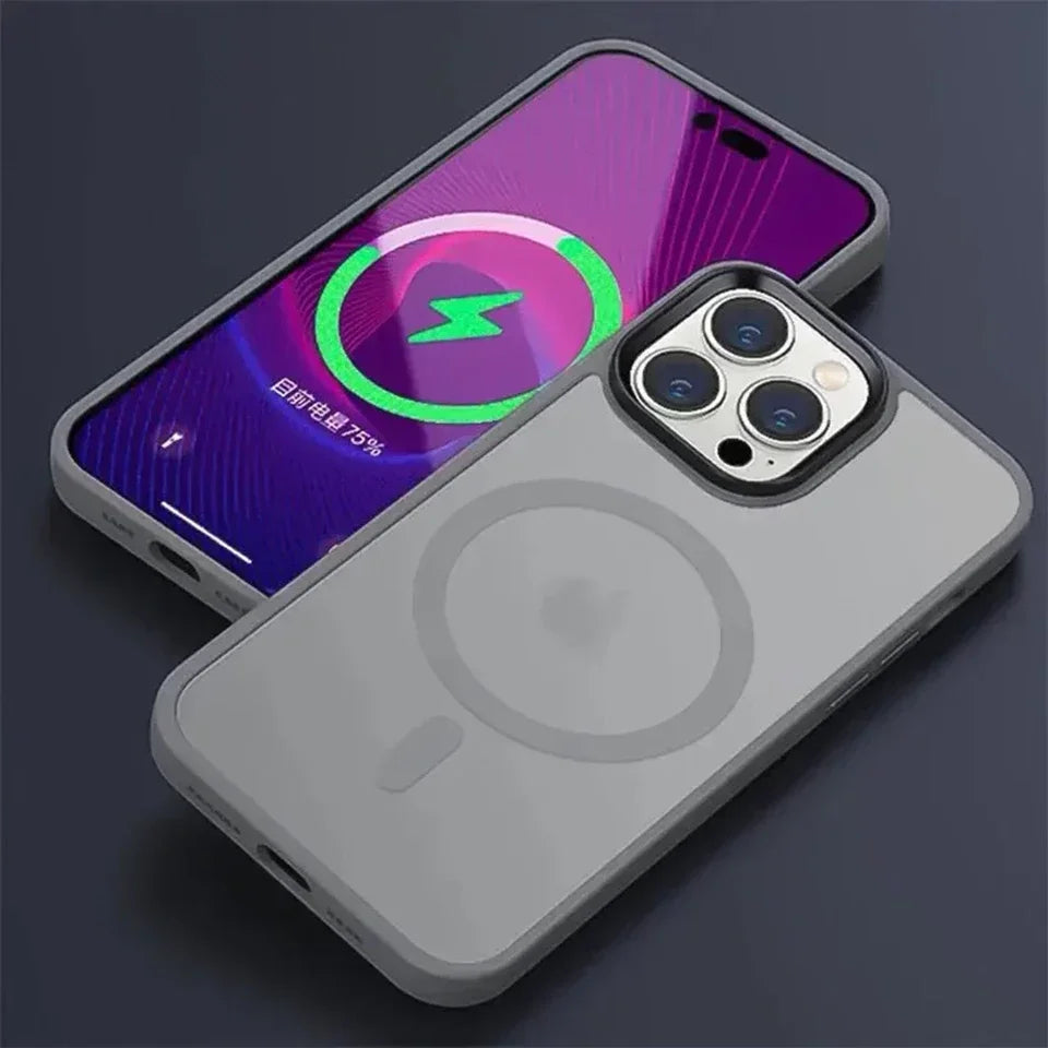Luxury Matte 16E Magnetic Phone Case For iPhone 14 16 15 Plus 11 12 13 16E 14 15 Pro Max Magsafe Shockproof Protector Hard Cover