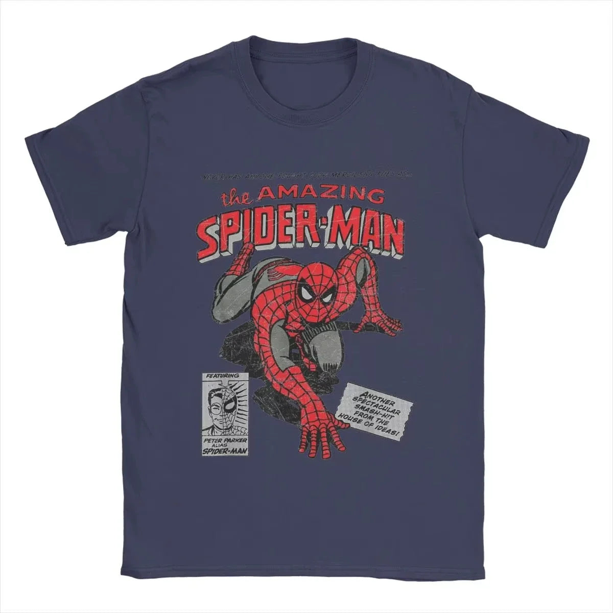 Spider-man Spiderman Movie Retro Comic Men T Shirts Creative Tees Round Neck Women T-Shirt Cotton Birthday Present Tops Clothing