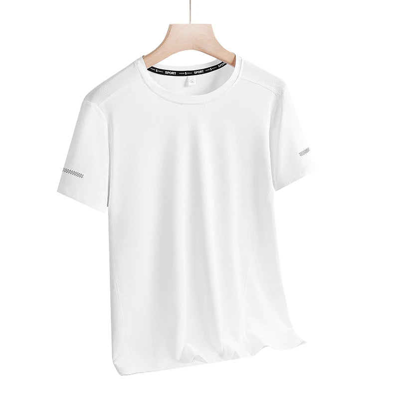 9xl Large Plus Size Quick Dry Short Sleeve T Shirt Gym Jerseys Fitness Trainer Running T-Shirt Teenager Breathable Sportswear