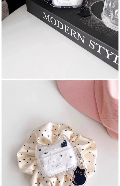 Floral Cute Cat Airpodspro2 Wireless Bluetooth Earphone Protective Cover1/2/3 Generations Cartoon Anti Drop Small And Convenient