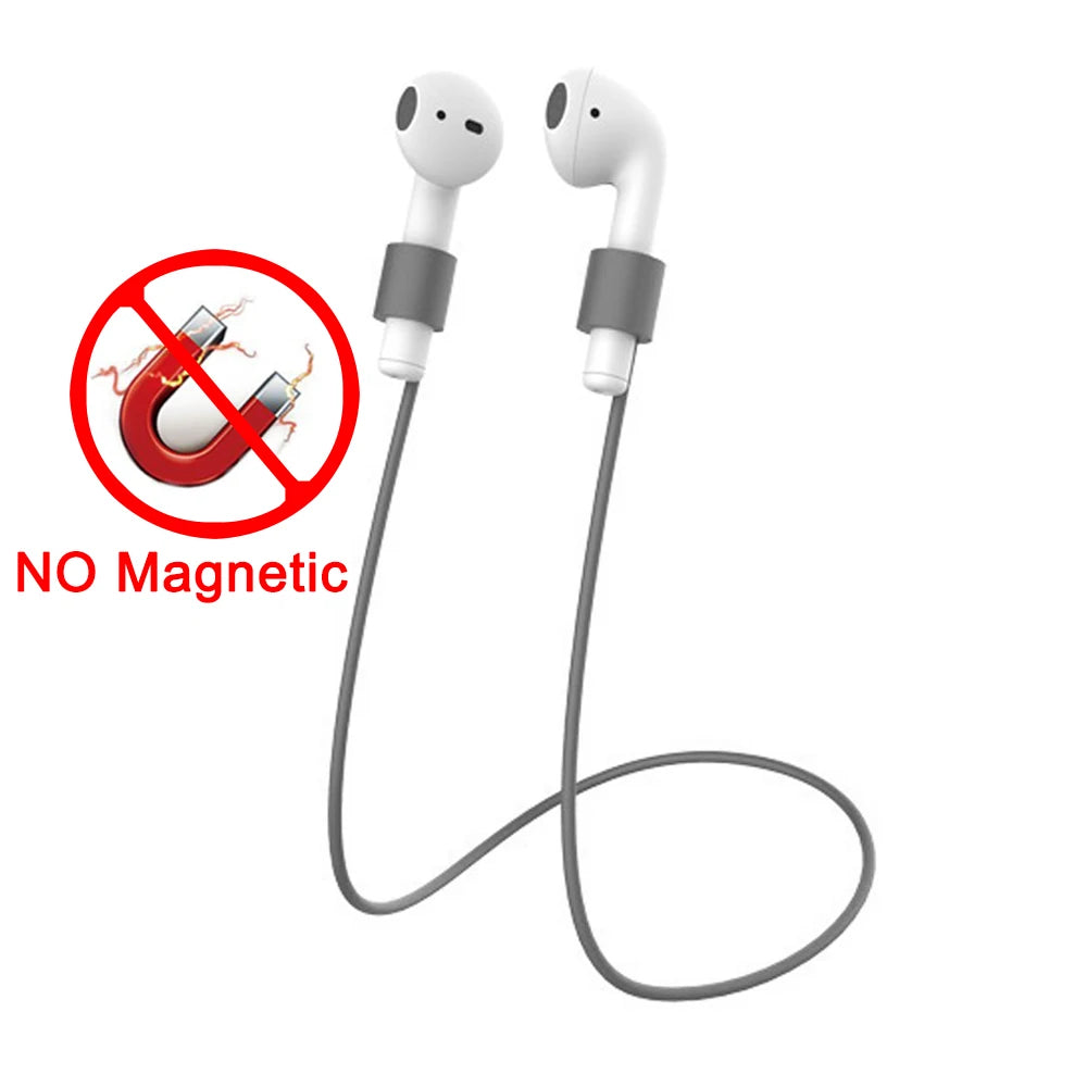 Magnetic Anti-Lost Silicone Earphone Neck Rope For AirPods 1 2 3 Pro Wireless Bluetooth Headphone Neck Strap Cord String Lanyard