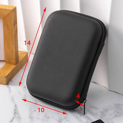 Mini Square EVA Earphone Protective Box Digital Charger Headphone Storage Bag USB Data Cable Organizer Carrying Pouch