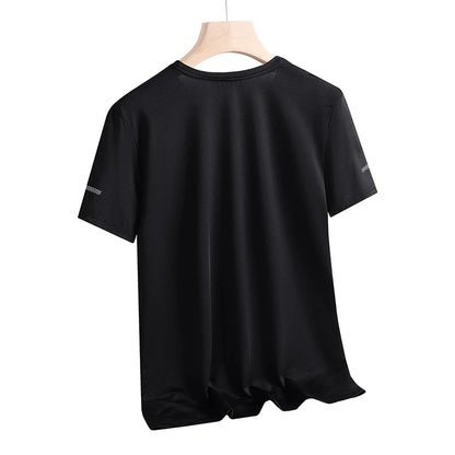 9xl Large Plus Size Quick Dry Short Sleeve T Shirt Gym Jerseys Fitness Trainer Running T-Shirt Teenager Breathable Sportswear