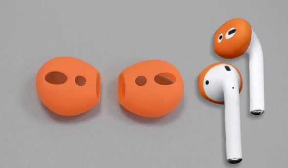 4 Pairs Soft Silicone Ear Tips,Anti-slip Ultrathin Ear Buds Replacement Covers Ear Gels for Apple Airpods 1 2 Earphone Eartips