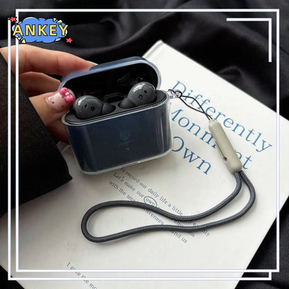 for ROSESELSA Earfree i5 Case Soft Clear TPU Shockproof Protective Cover Accessories with Lanyard